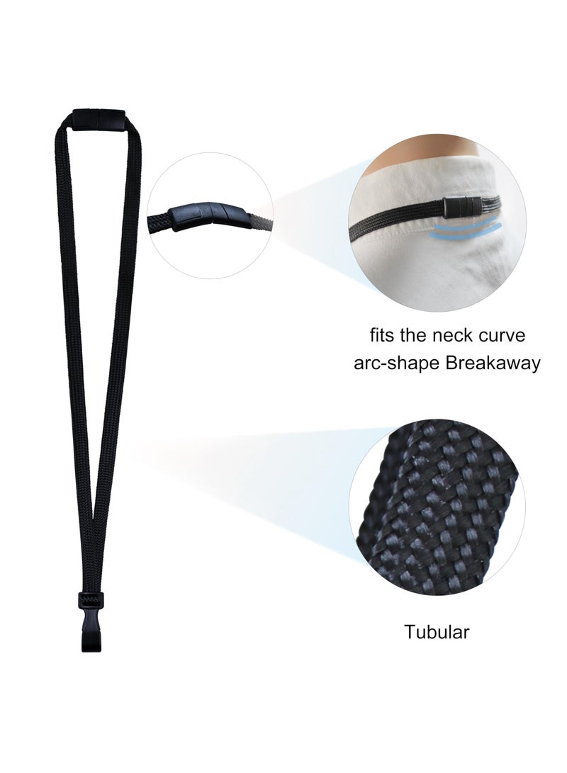 SYOSI 25 Pack ID Black Lanyards 36" Premium Adjustable Breakaway Lanyards for ID Badge Name Tag Durable Polyester Lanyard with No-Twist Plastic Clip Hook for School Hospital Cards ID Badges Black - Image 4