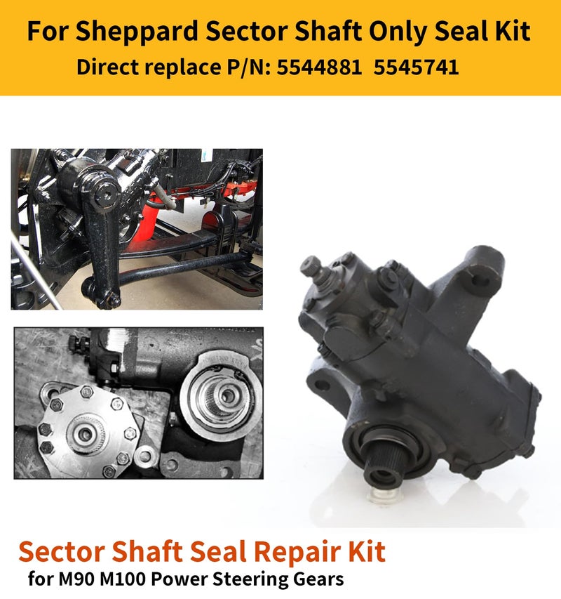 Camoo 5544881/5545741 Shaft Sector Seal Kit, Fit for Sheppard M100 M90 Power Steering Gear Seals Kit - Image 2