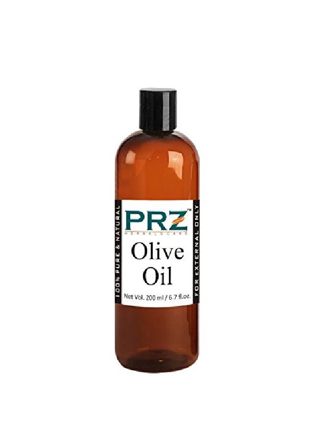 PRZ Extra Virgin Olive Cold Pressed Carrier Oil Pure l Therapeutic Grade Oil for Aromatherapy Body Massage Skin Care & Hair Care 200 ml - Image 1
