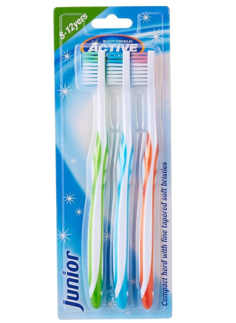 BEAUTY FORMULAS JUNIOR 8-12YEARS TOOTHBRUSH 3'S