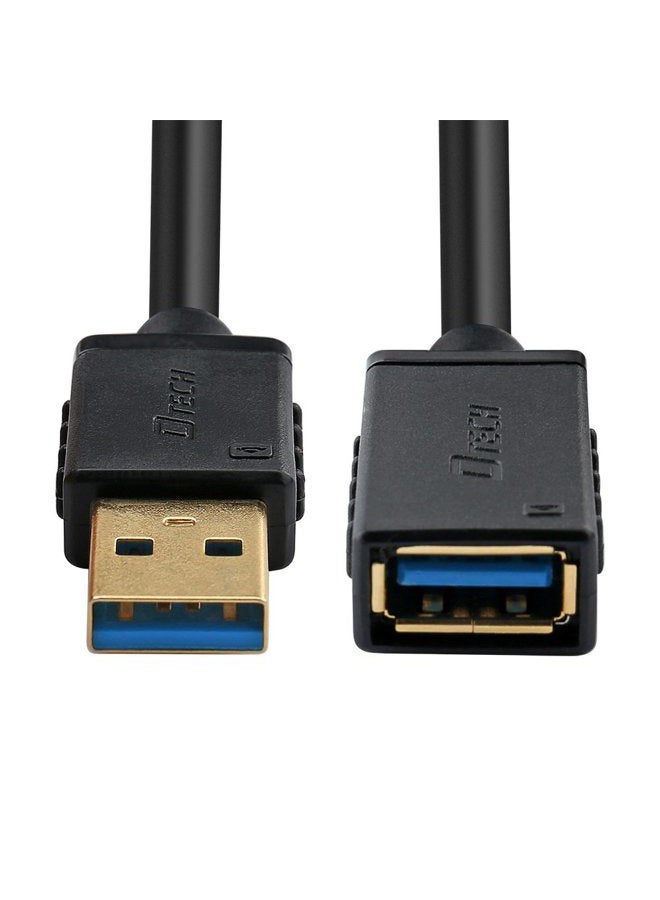 DTech USB 3.0 Extension Cable 10 Feet Type A Male to Female Extender - Black - 3m - Image 1