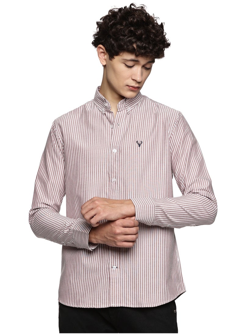 U.S. ELK Men's Button Down Shirt | Casual Slim Fit Shirt | Long Sleeve Oxford Shirts For Men | Smart Fit Cuff  - Image 1