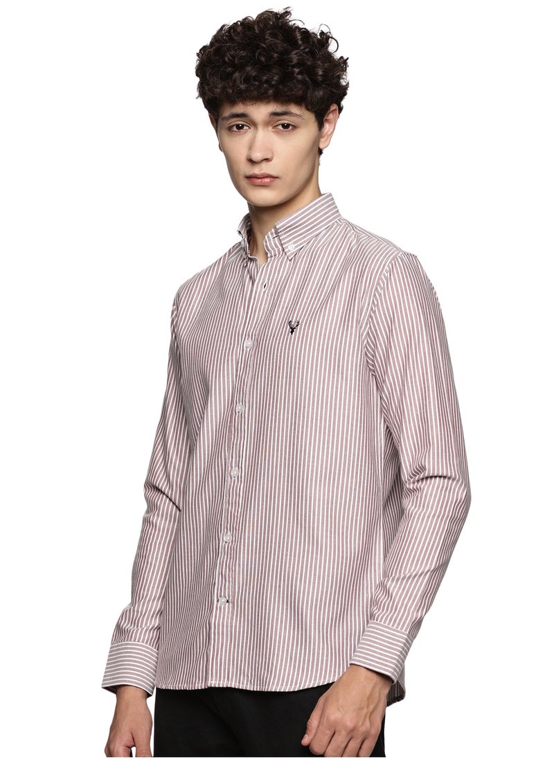 U.S. ELK Men's Button Down Shirt | Casual Slim Fit Shirt | Long Sleeve Oxford Shirts For Men | Smart Fit Cuff  - Image 2