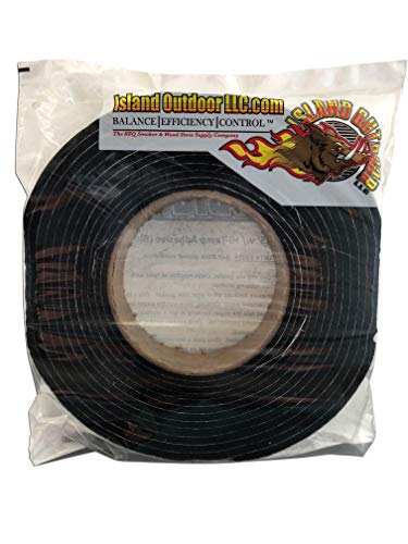 BBQgaskets.com جوانات شواية باربكيو عالية الحرارة 3/4" x 1/8"، ذاتية اللصق - لون أسود - Image 1