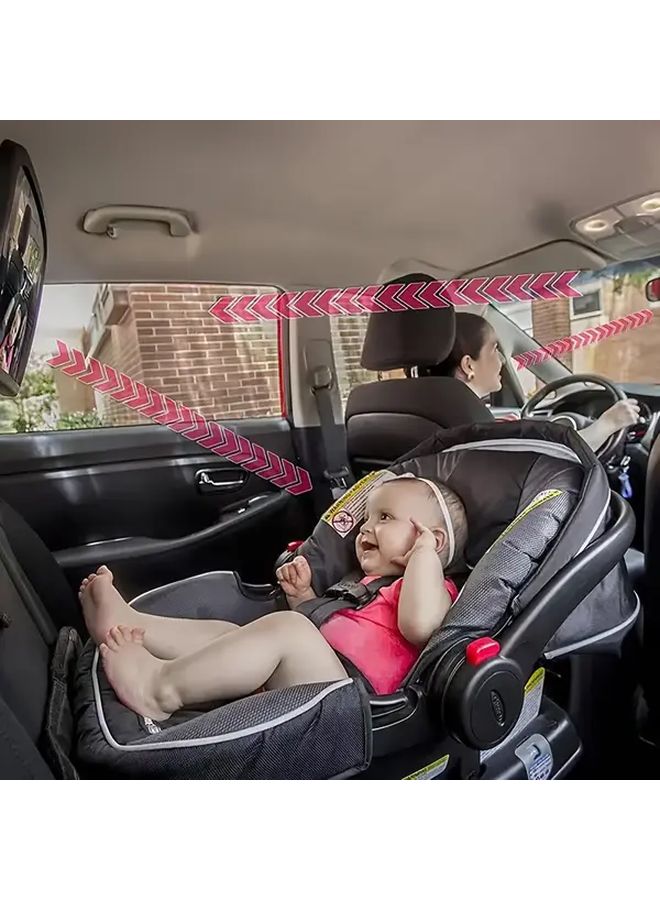 مرآة رؤية خلفية دوارة 360 درجة سوداء للسيارة محدبة للبقعة العمياء آمنة لجميع المركبات - Image 3