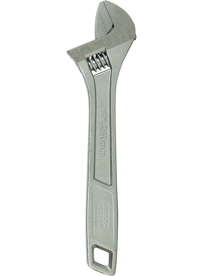 BLACK+DECKER 250Mm Steel Adjustable Wrench Silver Bdht81592 2 Years Warranty - Image 1