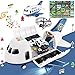 Dwi Dowellin 5 in 1 Airplane Toys with Light and SoundPolice car Toys with Activity Mat Christmas Birthday Gifts for Kids 3 4 5 6 Year Old Boys Girls - Image 4