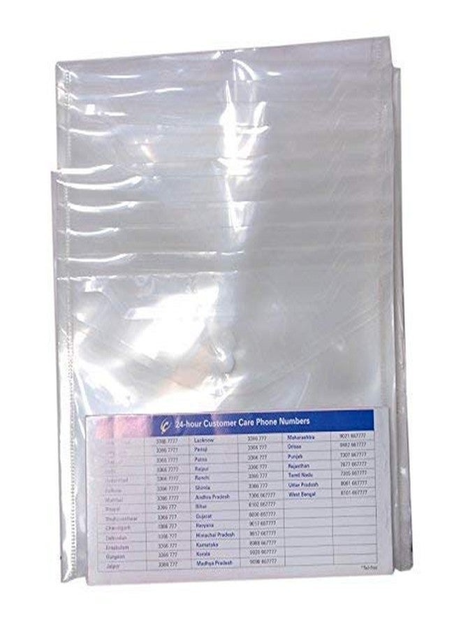 Magpie Document Bag Anicca Collections Set of 30 Pack A4/Legal Top Opening Document File Bag,White Envelope Holder Storage Case,Snap Button Organizer, My Clear Plastic Container (Pack of 30) (White Colours) - Image 2