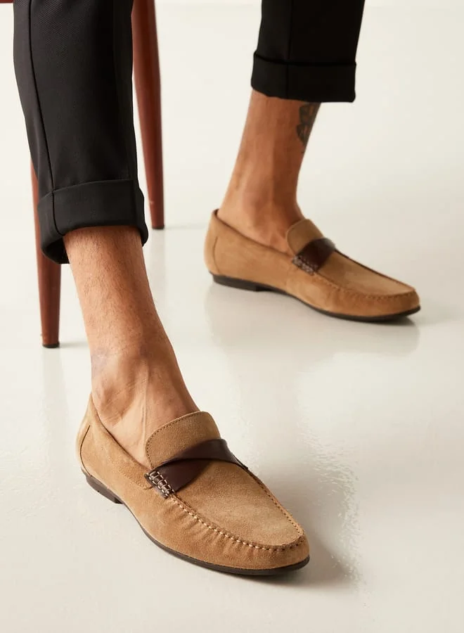 DUCHINI BEIGE Mens Slip-On Moccasins Best Price UAE