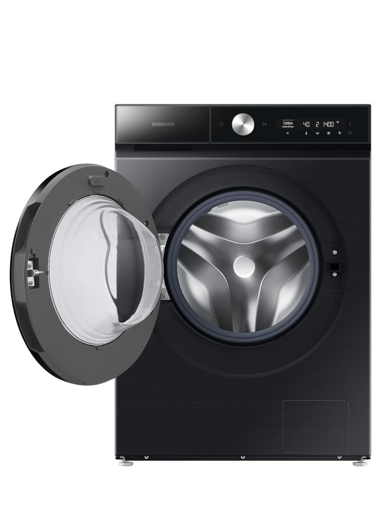 سامسونج غسالة تحميل أمامي سعة 11.5 كجم، لون أسود، مزودة بتقنية EcoBubble، وتقنية AI Wash، وباب مفتوح تلقائيًا، وضمان لمدة 20 عامًا على المحرك العاكس الرقمي - Image 4