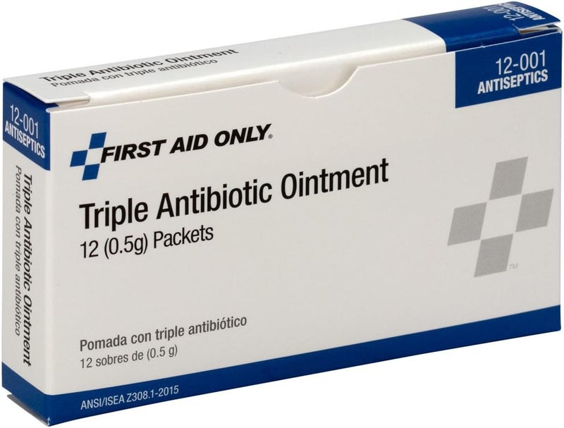First Aid Only 12001 Triple Antibiotic Ointment Packet Box of 12 - Image 2