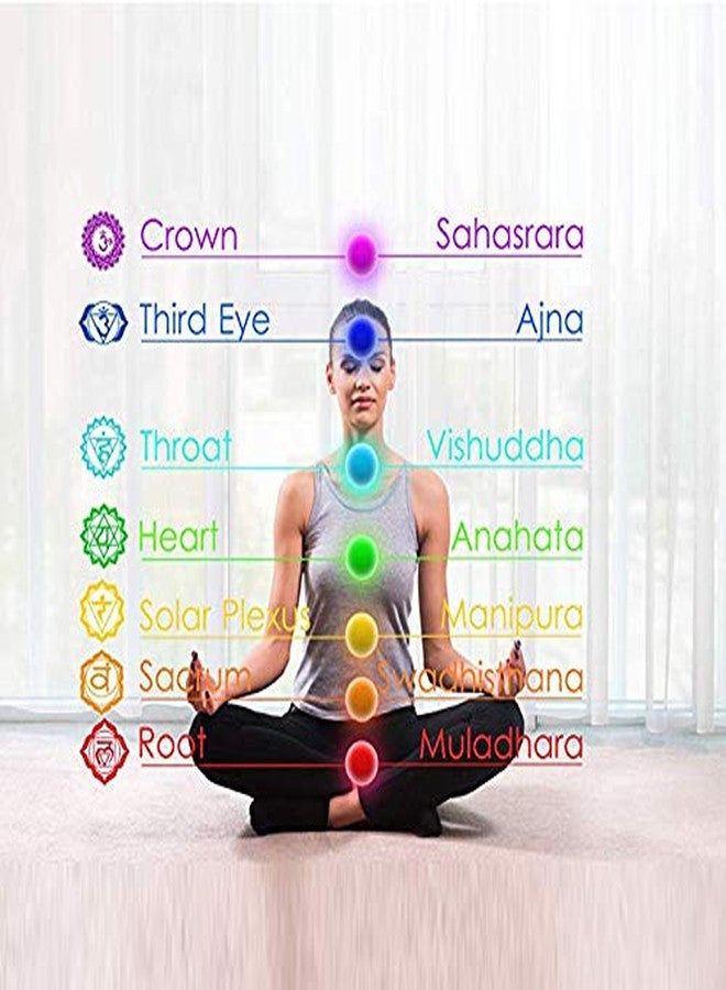 GEMTUB Natural 7 Chakra Lava(Volcano) Stone Bracelet For Reiki Healing Balancing Energy Stress Relief Natural Gemstone Round Beads Bracelet Yoga Aromatherapy Bracelet For Unisex - Image 4