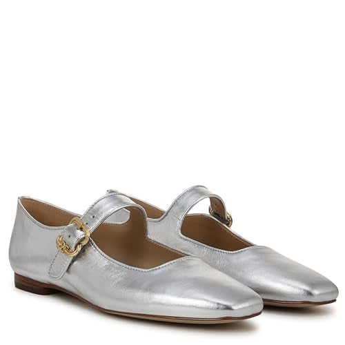 Sam Edelman Women's Michaela Mary Jane Flat, Soft Silver, 8 - Image 2