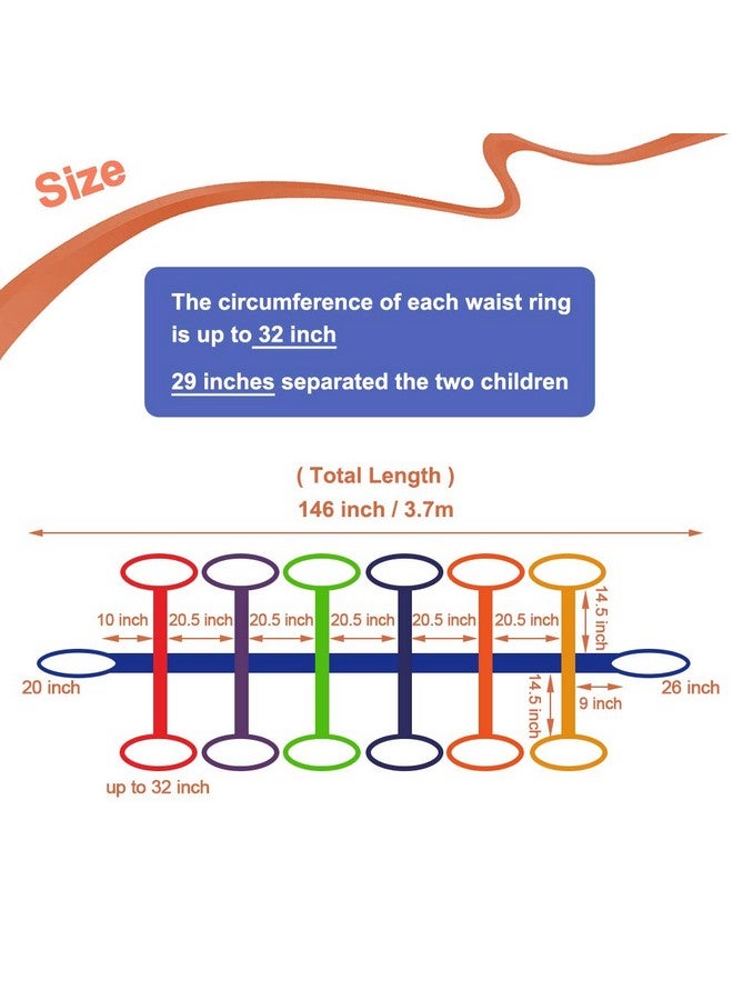 KAVIL Preschool Walking Rope with Rings Toddlers Child Leashes for Kids 2 to 12 Line Up Safety Wrist Strap with Handles Color Tether Daycare Must Haves Outdoor Supplies (Support 2 Adult & 12 Children) - Image 4