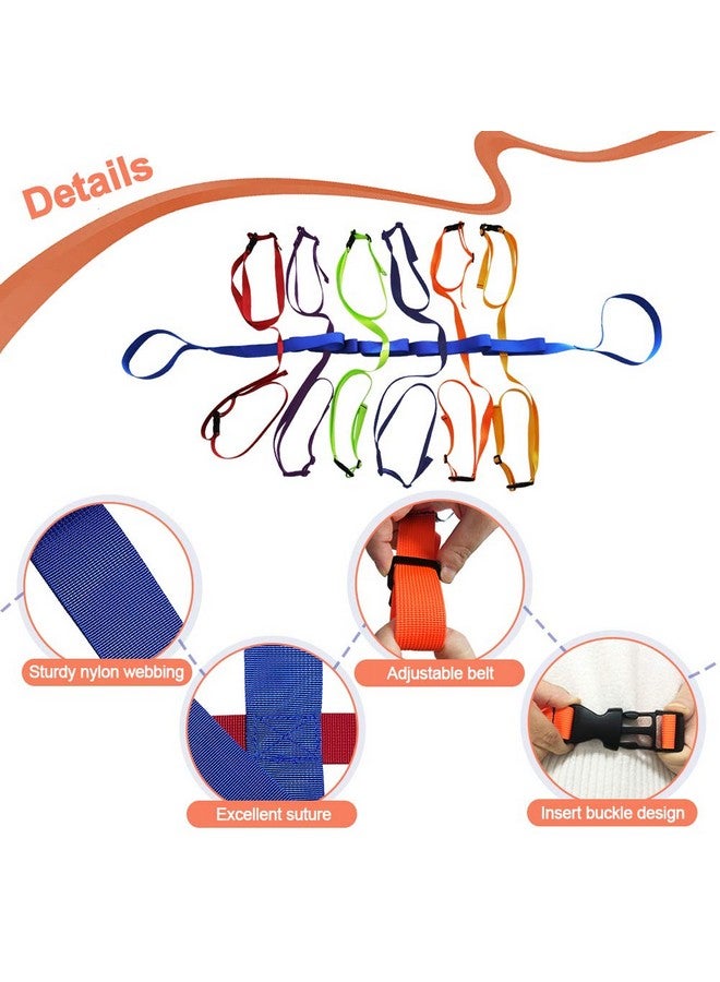 KAVIL Preschool Walking Rope with Rings Toddlers Child Leashes for Kids 2 to 12 Line Up Safety Wrist Strap with Handles Color Tether Daycare Must Haves Outdoor Supplies (Support 2 Adult & 12 Children) - Image 3