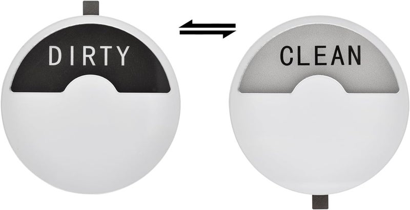Kichwit Dishwasher Magnet Clean Dirty Dishwasher Sign Magnetic Tells Whether Dishes are Clean or Dirty 35 Silver - Image 1