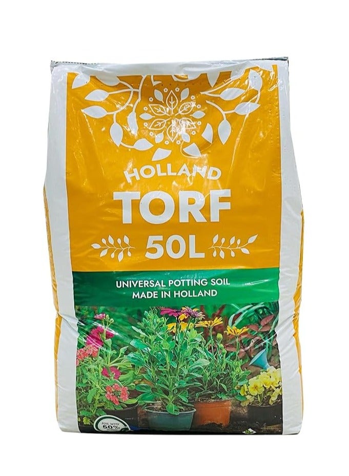 Van Egmond Torf Universal Potting Substrate,50L / MADE IN HOLLAND/Organic Potting Soil With Micro Nutirients For Indoor And Outdoor Plants Soil For Home Gardens