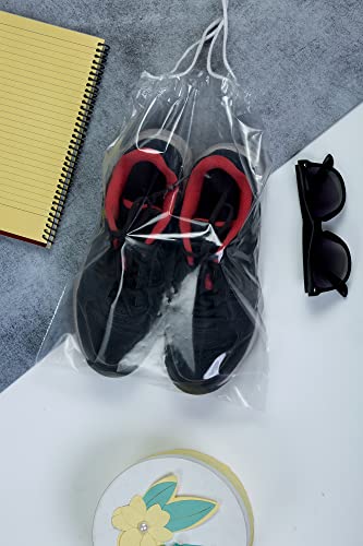 Infinite Pack InfinitePack Large 18"x24"(100pcs) Transparent Shoe Bags for Travel, Portable Shoe Bags, Shoes Pouch Storage Organizer with Drawstring for Men & Women aClear Window Shoes Pouch with Rope - Image 5