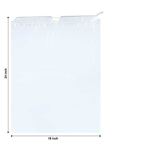 Infinite Pack InfinitePack Large 18"x24"(100pcs) Transparent Shoe Bags for Travel, Portable Shoe Bags, Shoes Pouch Storage Organizer with Drawstring for Men & Women aClear Window Shoes Pouch with Rope - Image 2