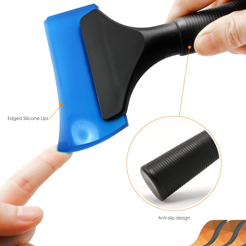EHDIS Small Squeegee 5 inch Rubber Window Tint Windshield Scraper for Car,Glass, Mirror, Shower, Door,Bathroom Cleaning(Blue) - Image 2