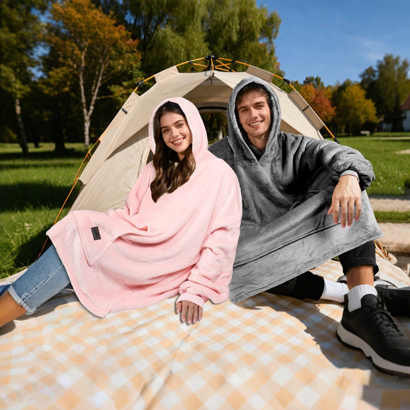 Tirrinia Purple Oversized Hoodie Blanket Sweatshirt Comfortable Sherpa Giant Wearable Blankets Gift for Adults Men Women Teenagers Wife Girlfriend - Image 3