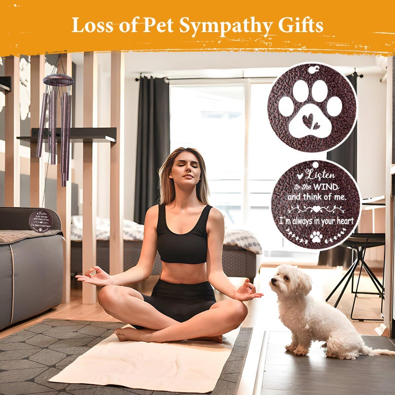 Synhonty Pet Memorial Gifts for Loss of Dog, 25 inch pet Memorial Wind Chimes, Loss of Dogs Sympathy Gift, Dog Remembrance Gift, Bereavement Gifts Dogs, in Memory of Pets Wind Chimes for Outside Garden - Image 5