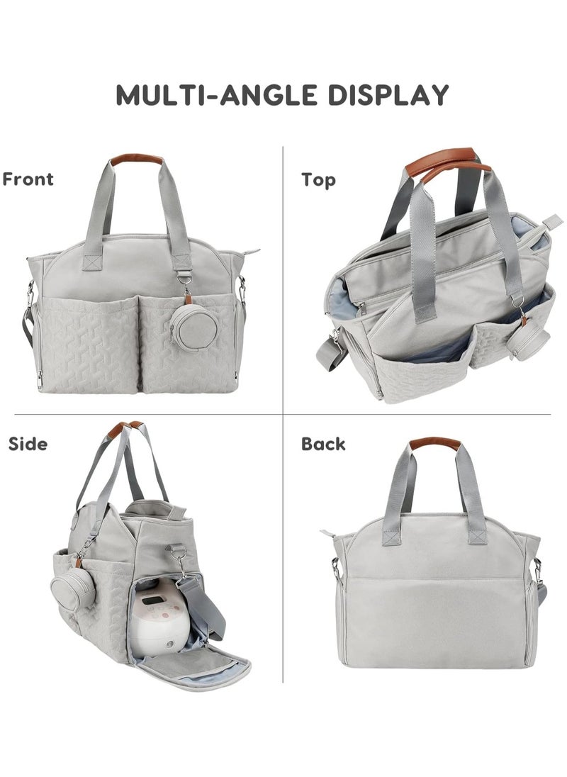 Generic - Multifunctional Signature Diaper Bag With Changing Mat Mother Baby Waterproof Bag - Grey - Image 1
