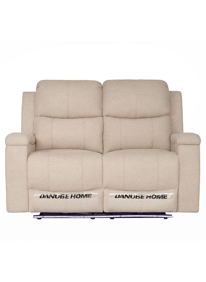 DANUBE HOME Paladin 2-Seater Fabric Recliner with LED & Cup Holder - Beige | Stylish & Comfortable Sofa | Ideal for Living Room Furniture - Image 1
