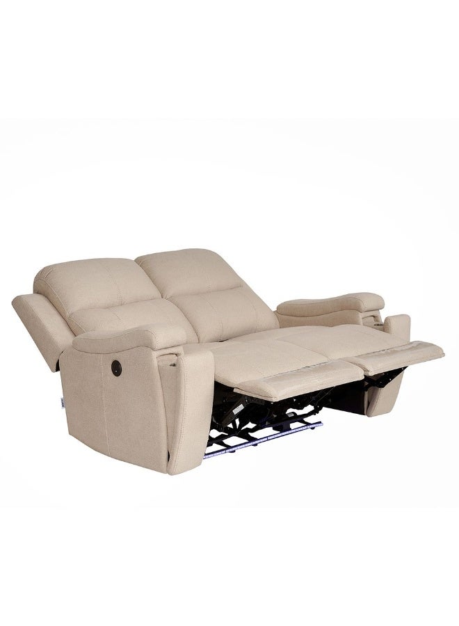 DANUBE HOME Paladin 2-Seater Fabric Recliner with LED & Cup Holder - Beige | Stylish & Comfortable Sofa | Ideal for Living Room Furniture - Image 4
