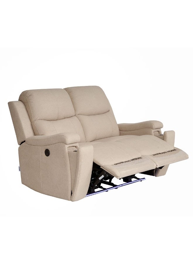 DANUBE HOME Paladin 2-Seater Fabric Recliner with LED & Cup Holder - Beige | Stylish & Comfortable Sofa | Ideal for Living Room Furniture - Image 3