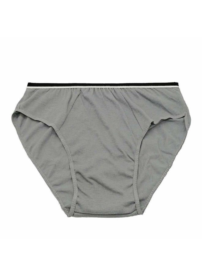 Starly Mens Cotton Disposable Underwear Travel Panties handy Briefs for Fitness Grey Gray(10pcs), Grey, M - Image 2