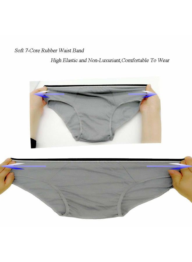 Starly Mens Cotton Disposable Underwear Travel Panties handy Briefs for Fitness Grey Gray(10pcs), Grey, M - Image 4