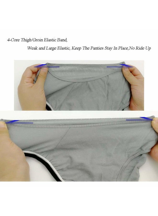 Starly Mens Cotton Disposable Underwear Travel Panties handy Briefs for Fitness Grey Gray(10pcs), Grey, M - Image 5