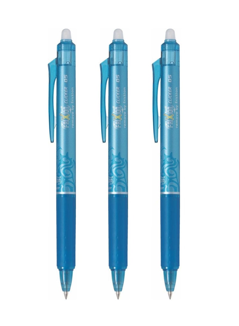 PILOT قلم حبر قابل للمسح 3 قطع فريكسون كليكر 0.5 مم حبر أزرق فاتح - Image 1