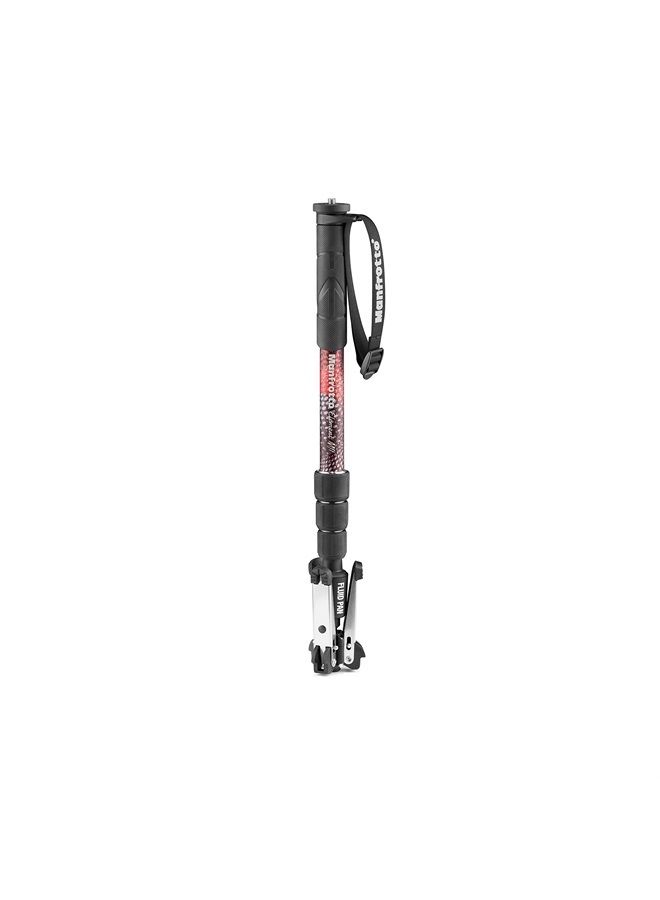 Manfrotto Element MII Video Aluminium Fluid Monopod, Slim and Lightweight, Loads up to 16kg, Foldable Fluid Base, 4 Sections, Twist Locks, for mirrorless and DSLR Cameras - Image 4