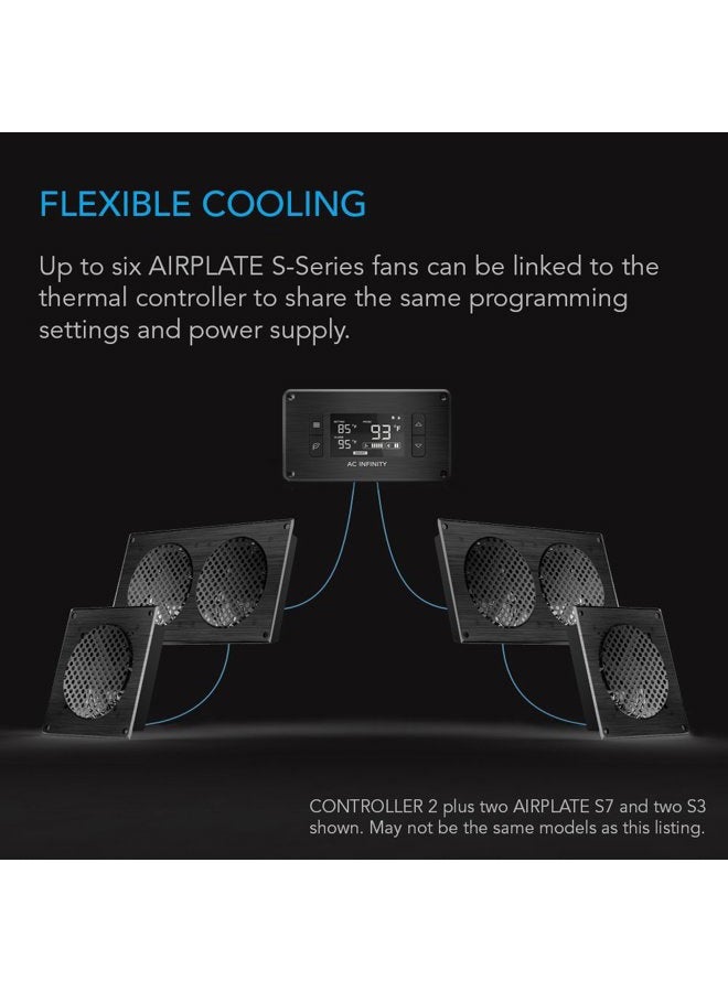 AC Infinity Thermostat and Speed Controller USB Fan for AV Cabinet Cooling - Image 3