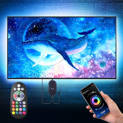 Nexillumi LED Lights for TV, 16.4 ft TV LED Backlight for 55-75 Inch, RGB LED Strip Lights Behind TV with APP Remote Control, Music Sync Smart Led Ambient Lighting for Bedroom Gaming Room Decor - Image 1