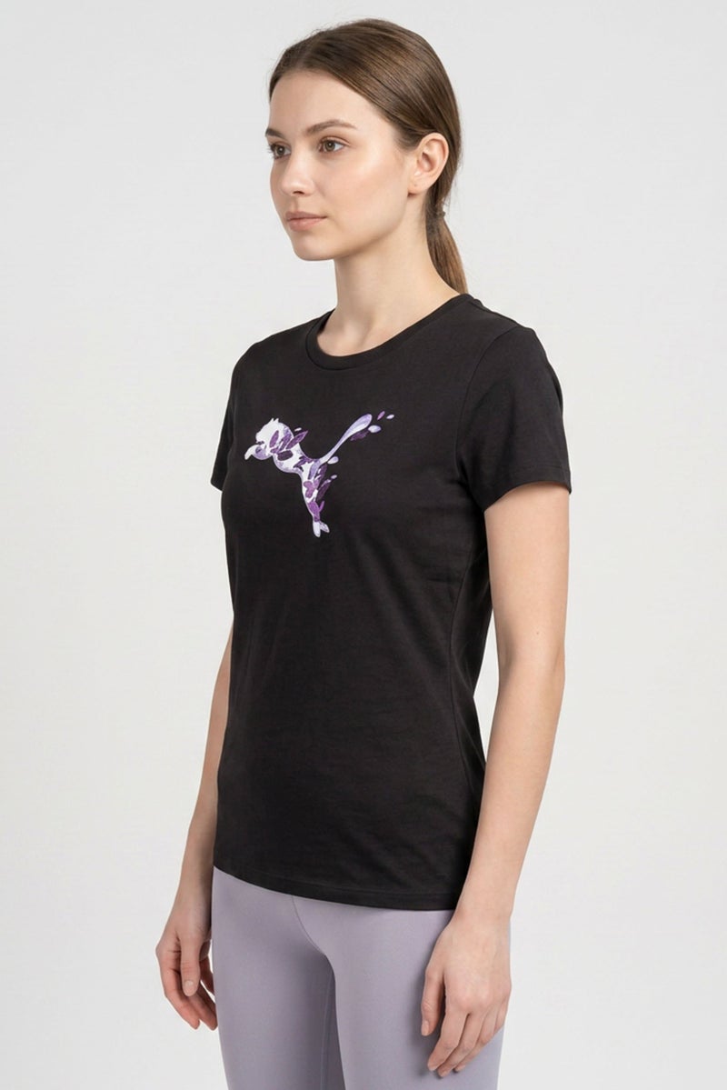 PUMA Women Sportswear Fit Short Sleeve Outdoor T-Shirt, Black - Image 3