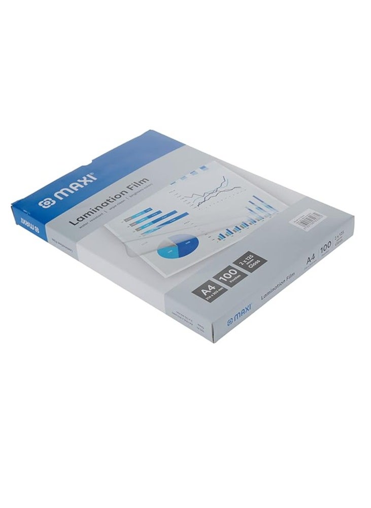 Deli Maxi A4 Lamination Film 216 X 303 Mm 125 Mic100 Pieces  - Image 2