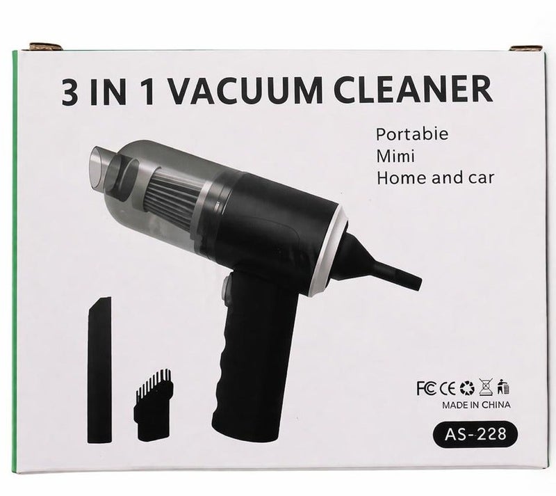 Portal AS-228 Portable 3-in-1 Vacuum Cleaner – For Cars, Laptops, Home, Office, Keyboard Cleaning,  USB Rechargeable - Image 2