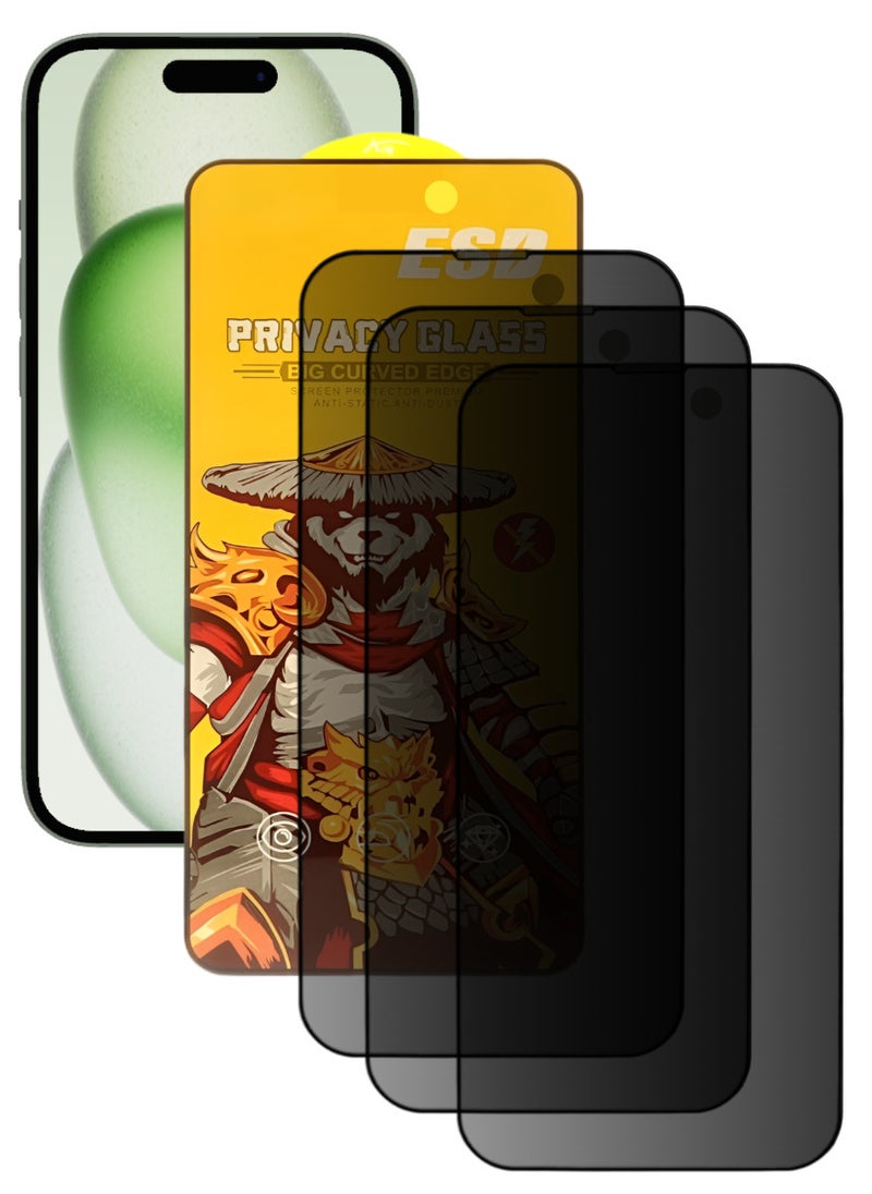 اي اس دي ثلاث قطع، واقي شاشة عالي الجودة لهاتف ايفون 15 - Image 1