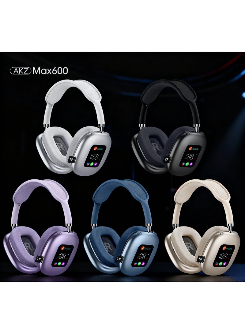 AKZ Bluetooth wireless headphone, over-ear active noise reduction headset, support Bluetooth connection, 3.5mm AUX and tf card input - Image 2