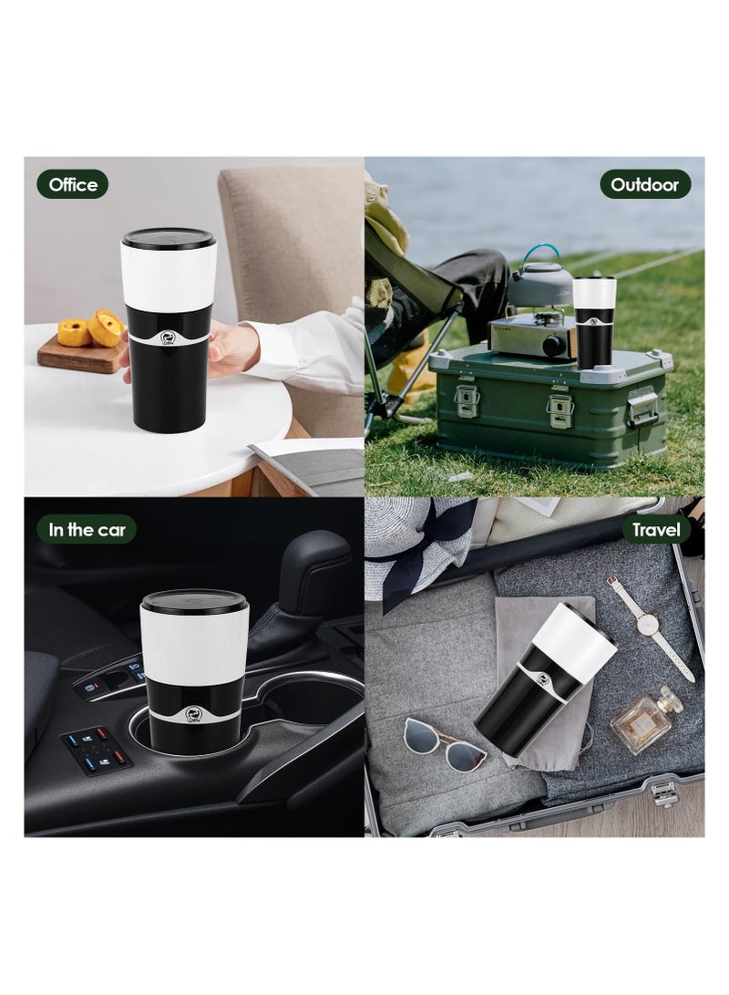 SOLARAE Drip Brew Coffee Maker, Portable Hot and Cold Brew Coffee Makers Bottle, Compatible with K Cup Capsules & Ground Coffee, Pour-over Coffee Cup Machine for Camping Travel Office, Outdoor Camping Trip - Image 5