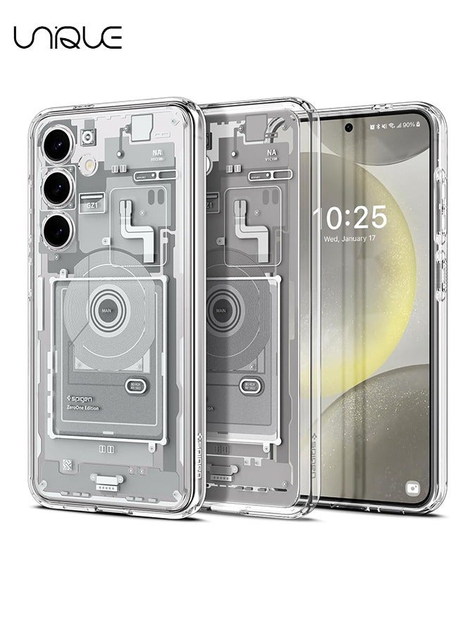 Unique For Samsung Galaxy S24 Case, Circuit Board Pattern Phone Case, Magnetic Case, Full Protection Plated Scratch Resistant Ultra Slim Case Cover (White) - Image 1