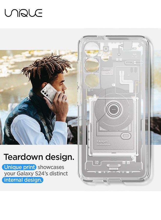 Unique For Samsung Galaxy S24 Case, Circuit Board Pattern Phone Case, Magnetic Case, Full Protection Plated Scratch Resistant Ultra Slim Case Cover (White) - Image 5