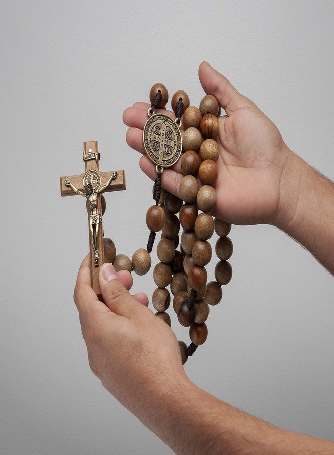 Intercession Wall Display Solid Wood Rosary (St Benedict) - Image 5