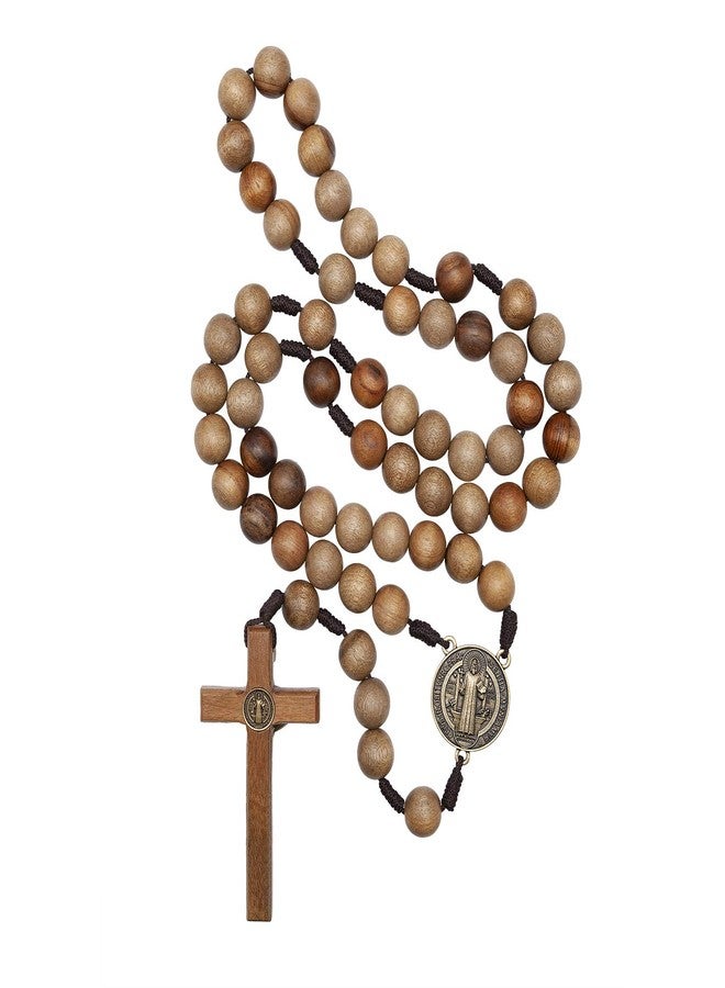 Intercession Wall Display Solid Wood Rosary (St Benedict) - Image 4