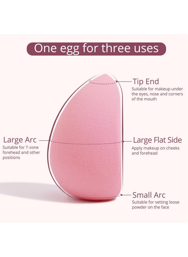 BEAKEY Flat Duo Patented Makeup Sponge Set Of 2 Latex Free Pink Beauty Sponge For Foundation And Powder Application Soft Blending Sponge Large Flat Design Beauty Gift For Makeup Lovers - Image 3