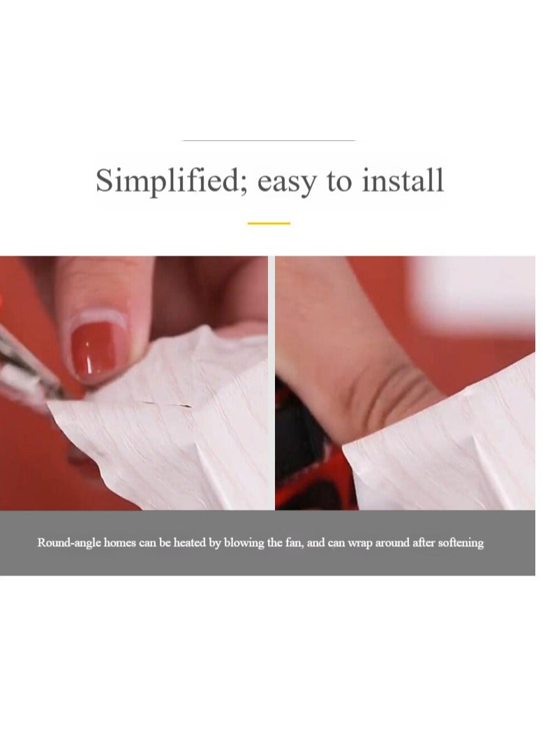 آنا ورق جدران ذاتي اللصق مضاد للماء والرطوبة والزيت بتصميم خشبي - 40 سم * 10 م - Image 2