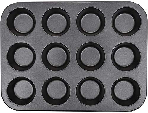 TAGROCK Carbon Steel NonStick Bakeware Muffin and Cupcake Pan Tray 12Cup with Oven Gloves - Image 4